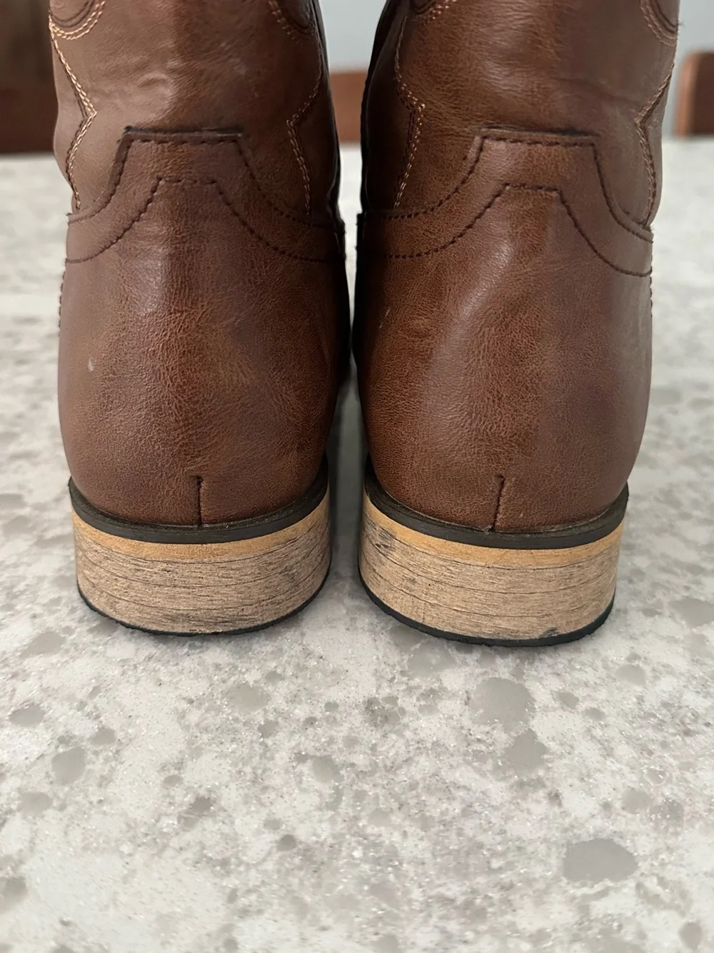 Kids Brown Western Pull-On Cowboy Boots